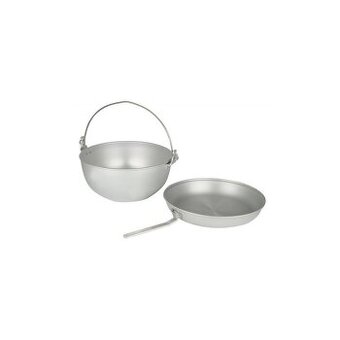 Kotlík, víko a skládací trojnožka