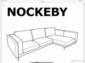 Ikea Nockeby potah sedačky - smetanová  barva , original - 1