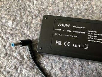 Nabíjačka na notebook HP 19,5V 3,33A 4,62A modrá tenká .