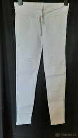 Nové bílé strečové skinny kalhoty S / 36 / 8 - 1