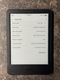 Čtečka Amazon Kindle 11. generace 16GB černá 3