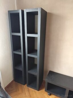 Poličky černé IKEA