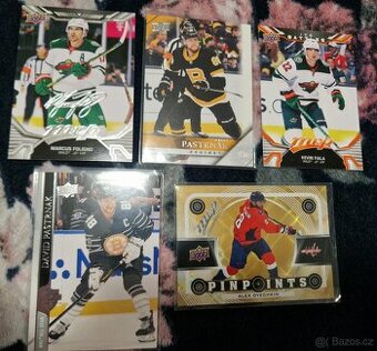 Hokejové karty Pastrňák / Fiala / Ovechkin
