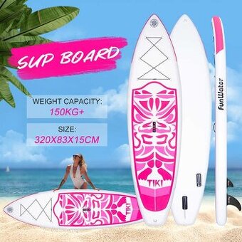 Paddleboard TIKI Pink 🩷, surfboard 320x84x15, 150 kg - 1