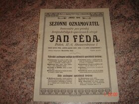 Katalog zemědělských strojů1913 Jan Féda, unikát