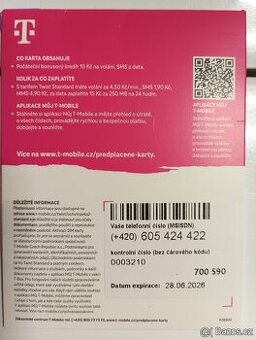 Sim karta T-Mobile