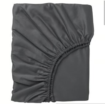 IKEA Elastické prostěradlo, tmavě šedá, 90x200 cm