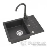 Granitový černý dřez Alveus + sifon + baterie zdarma