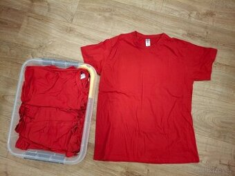 Pánské tričko, barva červená, 16 ks, XXL, 100% bavlna