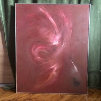 Moderní abstraktní olejomalbu na plátně od autora V. Dvořák