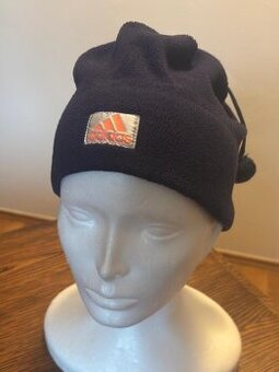 Fleecová čepice ADIDAS s bambulí + šála