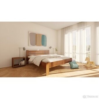 manželská postel masiv buk s rošty