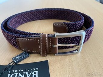 Nový pánský pružný opasek BANDI - tmavě vínový/fialový -L/XL