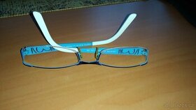 Dámské brýle, úzké, hranaté, modro bílá barva - 1
