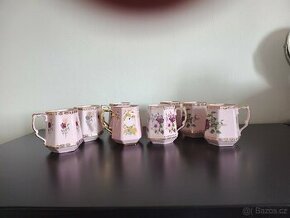 Hrnečky růžový porcelán