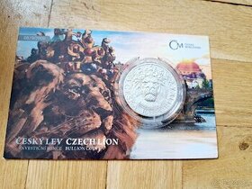 Investiční stříbro: 1 oz mince Český lev 2022 SBĚRATEL