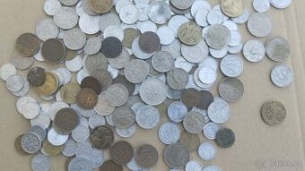 Staré mince mix Československo - konvolut minci do sbírky