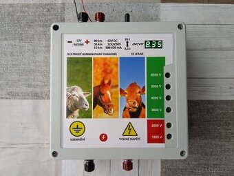 Elektrický ohradník , solár 12V/230V 15J