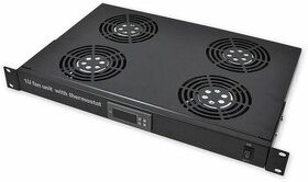 19" VENTILAČNÍ JEDNOTKA, 1U, TERMOSTAT, 4 X FAN