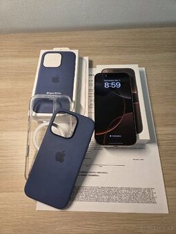 Apple iPhone 16 Pro 128GB - obaly, záruka, top stav