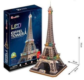 Puzzle 3D Eiffelova věž / led nové neotevřené