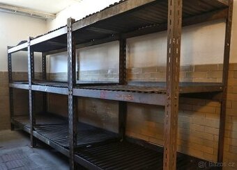 Skladové regály, kovové, šroubované, pevné