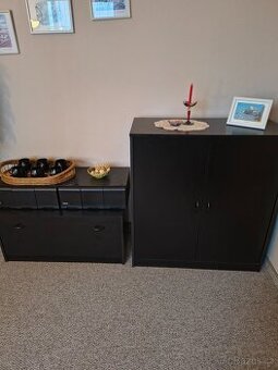 Stěna černá 7 kusů (nižší skříňky)