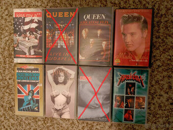 250 Kč/kus - VHS videokazety originál HUDOBNÉ