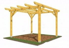 Pergola 6 X 3 m hranol 10x10cm