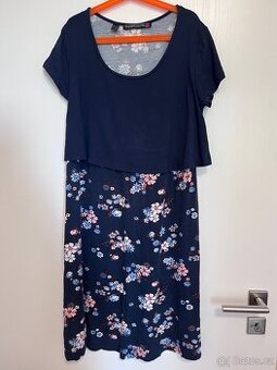 Těhotenské a kojicí šaty vel. 36/38– tmavě modré