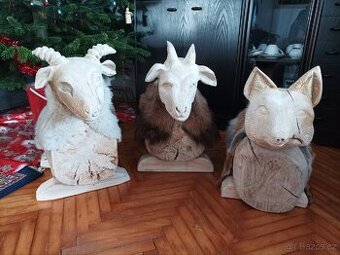 Dřevěná zvířátka, dekorace