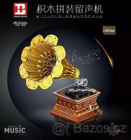 Stavebnice gramofon, připojení z mobilu, 2125 dílků