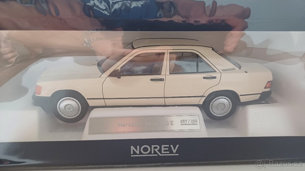 Norev 1/18 Mercedes 190E 1984 beige limit 200 ks - 2