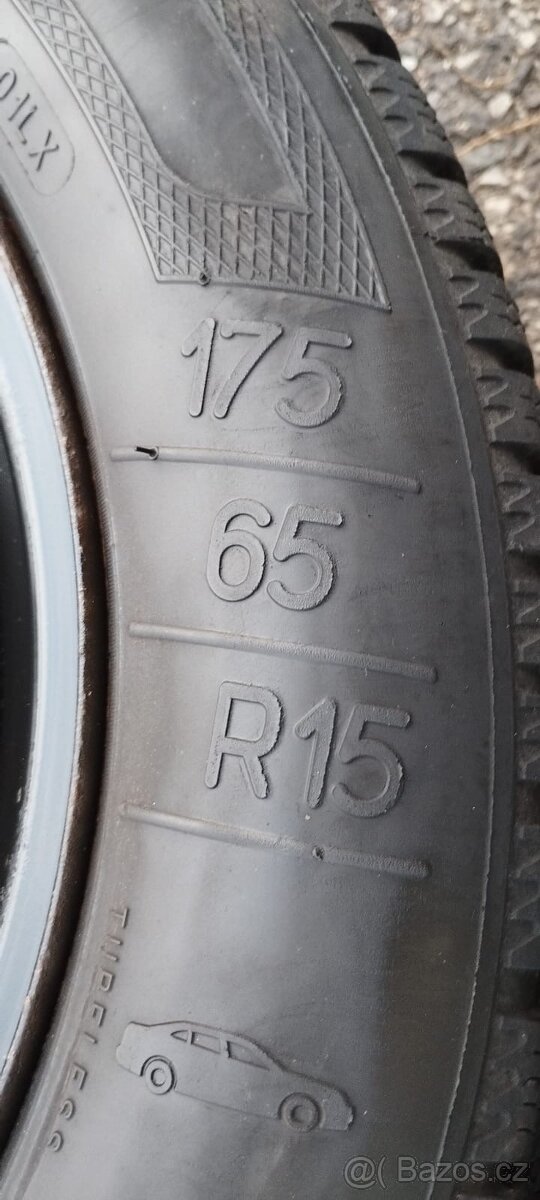 Plechové disky 4x100 175/65 R15 Kleber Krisalp HP2 - 2