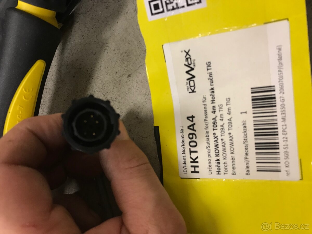 KOWAX Svářecí hořák T09A, 4m TIG - 2