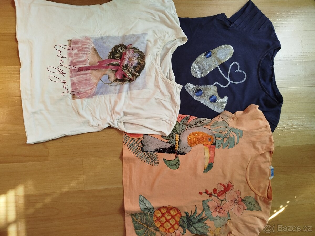 Trička vel. 158 (Mayoral, Next, H&M) - 2
