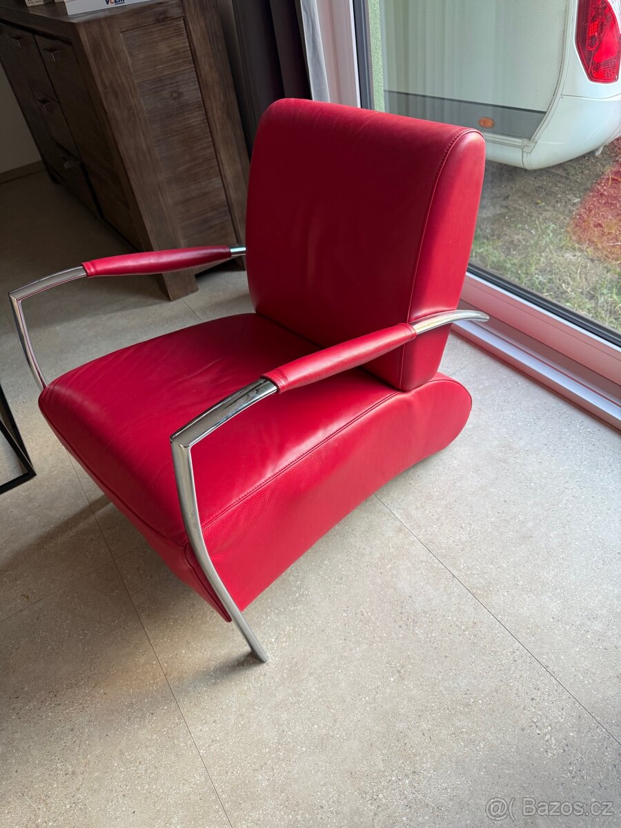 Designové kožené křeslo KLER - 2