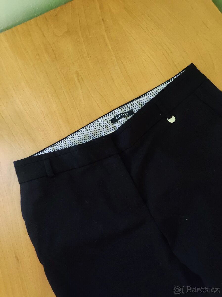 Společenské kalhoty, černé, vel. 38 - 2
