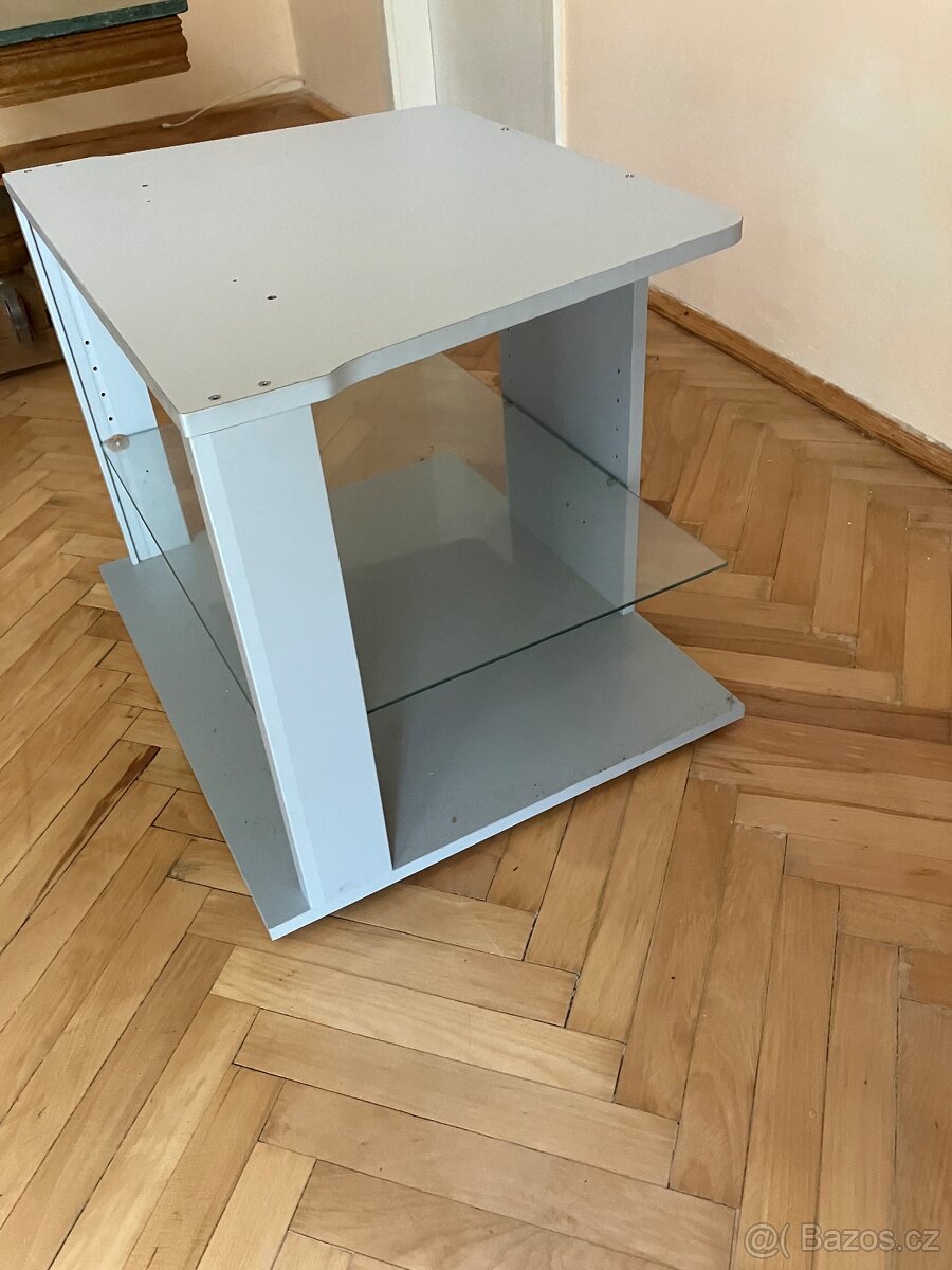 Televizní stolek se skleněnou policí - 2