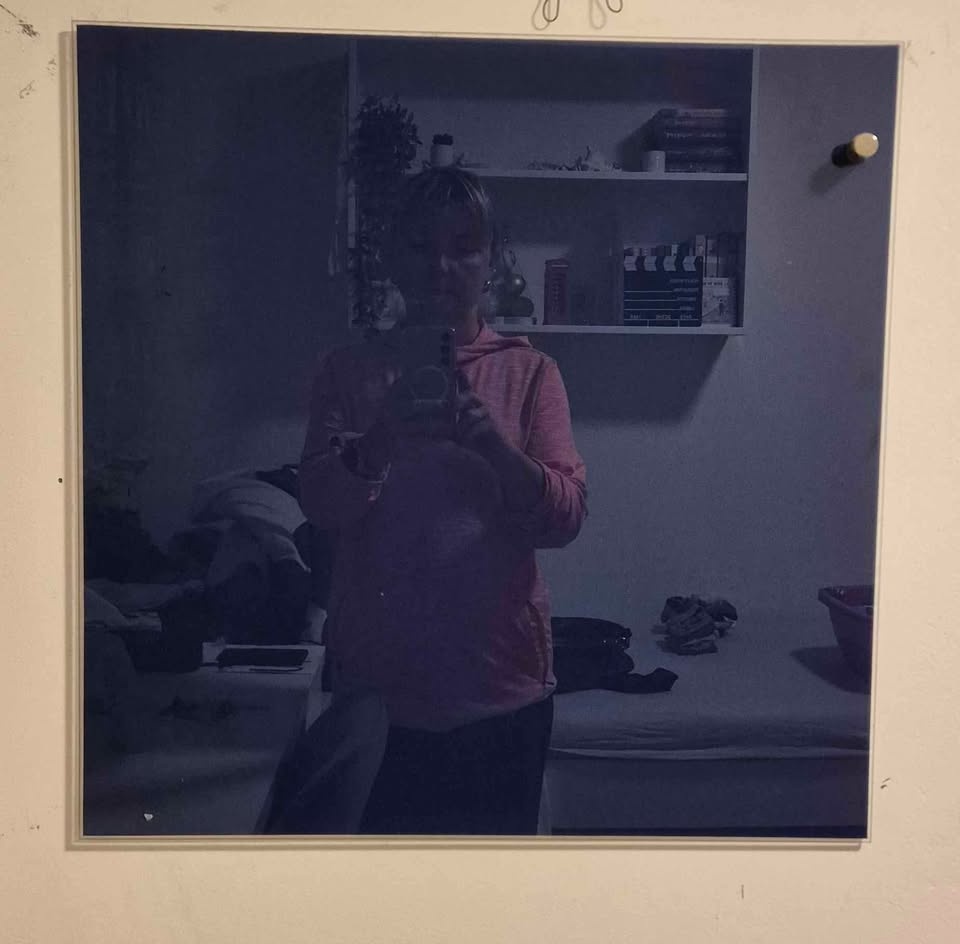 Sklenena magneticka tabule 55x55 cm, modra a ruzova - 2