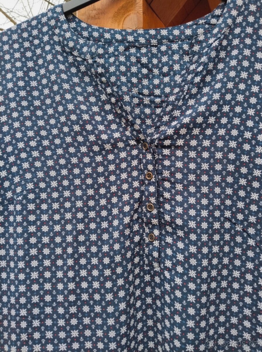 Příjemná tunika modrá vel. XXL/52-54. - 2