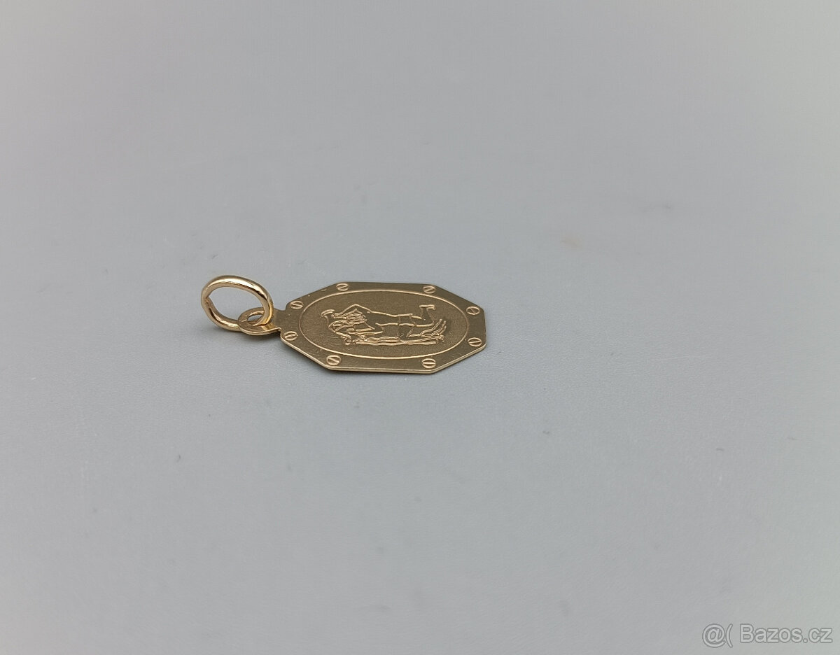 Zlatý přívěsek Vodnář 1,00g, 14 kt, 585/1000 - 2