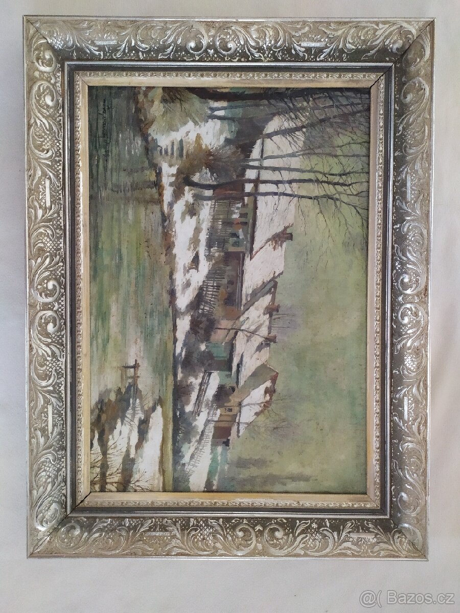 Prodám obraz - Zimní vesnice - 2