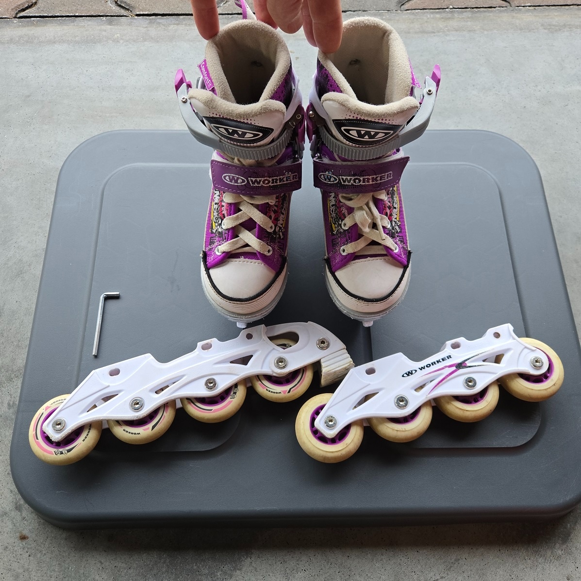 Dětské brusle WORKER 2v1, vel. 29-32 - kolečkové/inline - 2