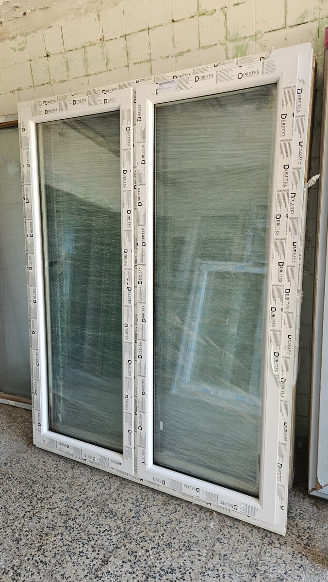 DVEŘE BALKONOVÉ PVC - 1600x2100 mm - NOVÉ - 2KS - 2