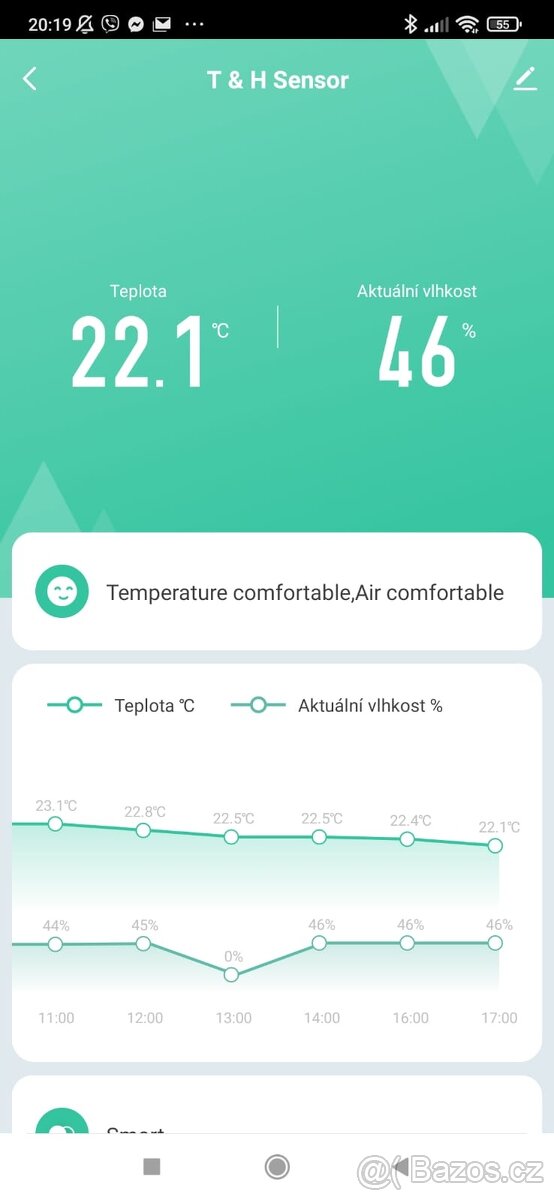 Wifi teploměr a vlhkoměr / ovládání android a iOS aplikací - 2