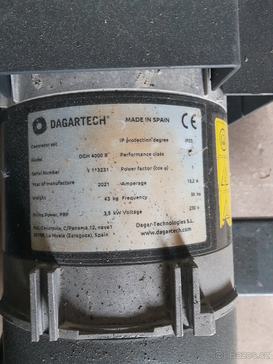 Elektrocentrála DAGARTECH DGH4000B - 2