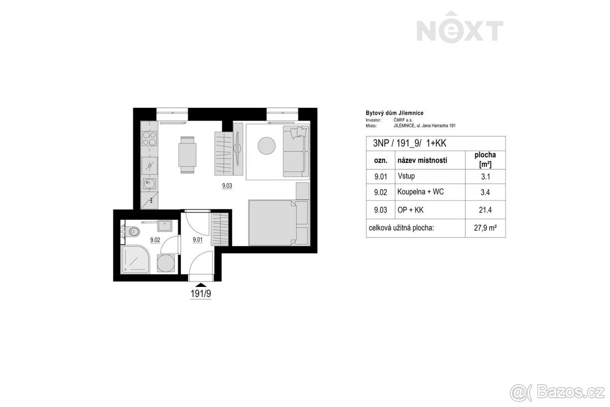 Prodej byt 1+kk, 29㎡ - 2