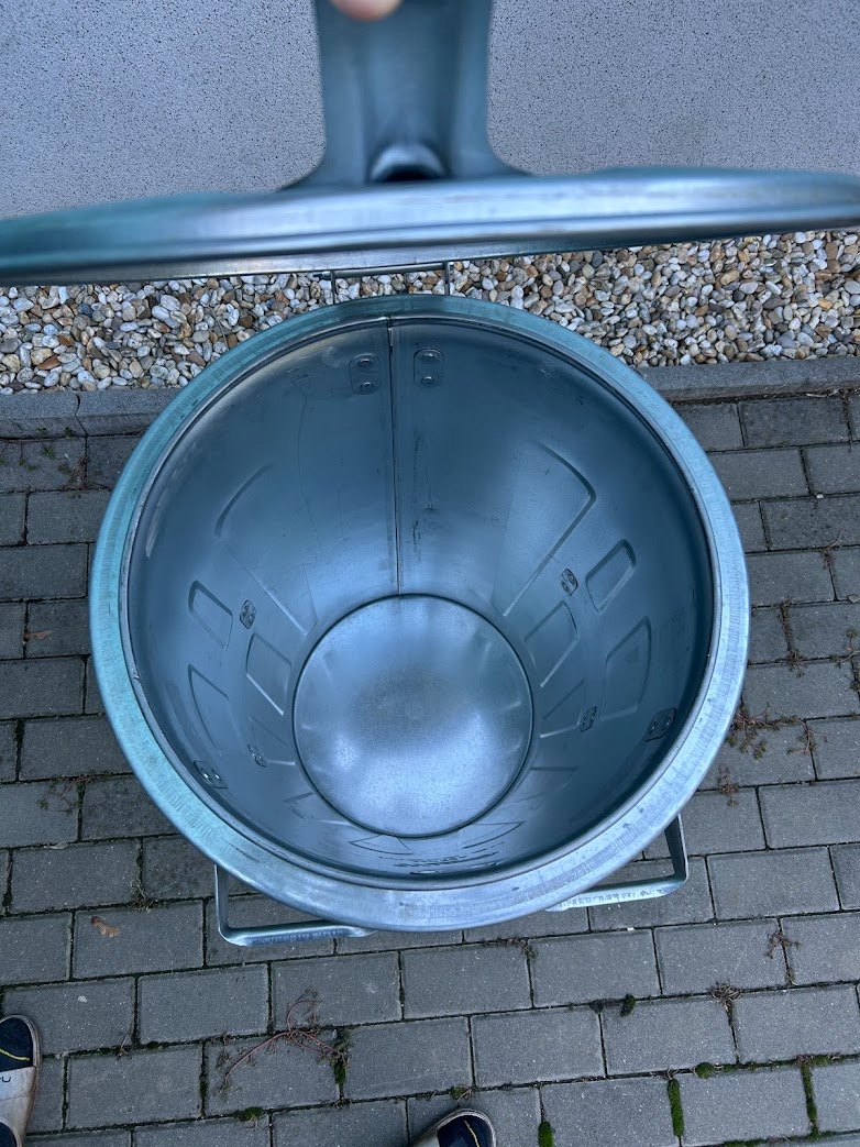NOVÁ Kovová popelnice 110 l - materiál 1,0 mm - 2