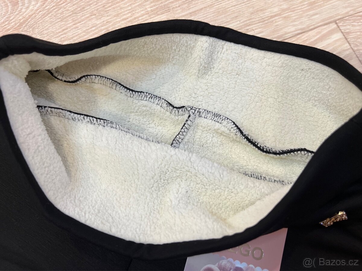 NOVÉ černé legíny zateplené S/M - 2